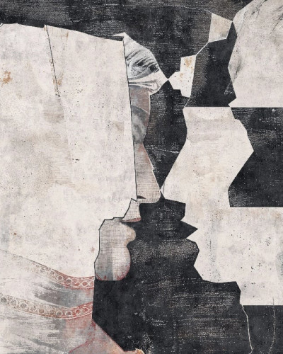 Fototapet abstract în tonuri de gri și negru