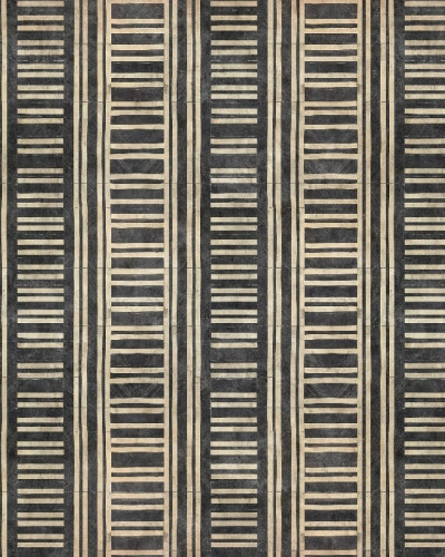 Tapet cu linii verticale negre și bej, design modern