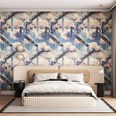Tapet personalizat cu design artistic abstract