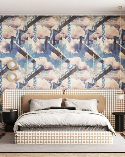 Tapet personalizat cu design artistic abstract