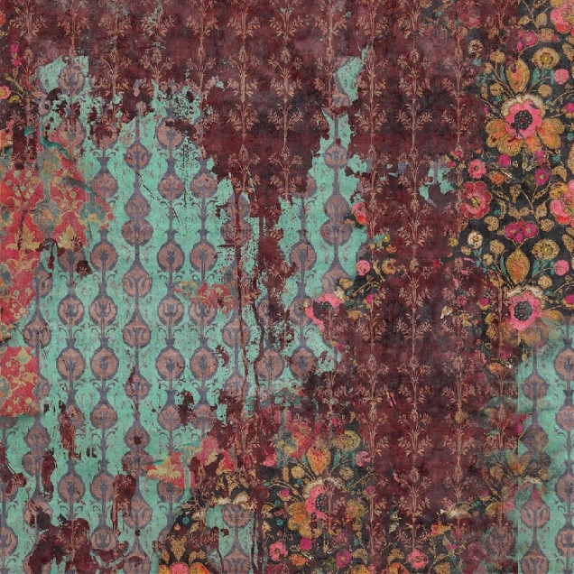 Tapet personalizat cu model floral vibrant