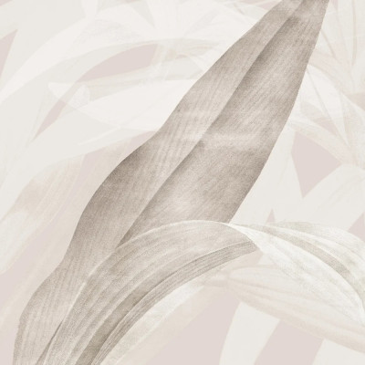 Fototapet personalizat cu design botanic într-un living elegant