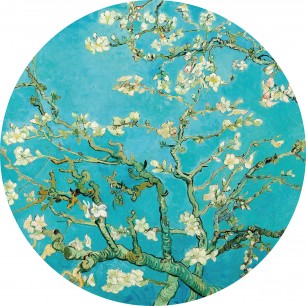Fototapet rotund Almond Blossom, 142.5cm diametru, WallArt