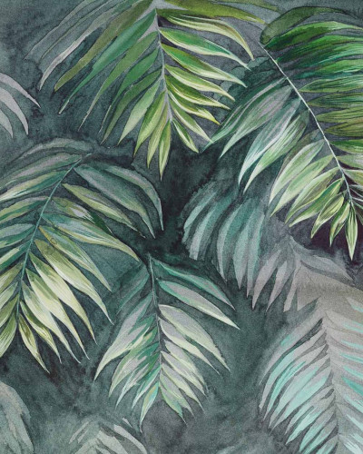 Tapet cu design exotic de palmier Areca Deep
