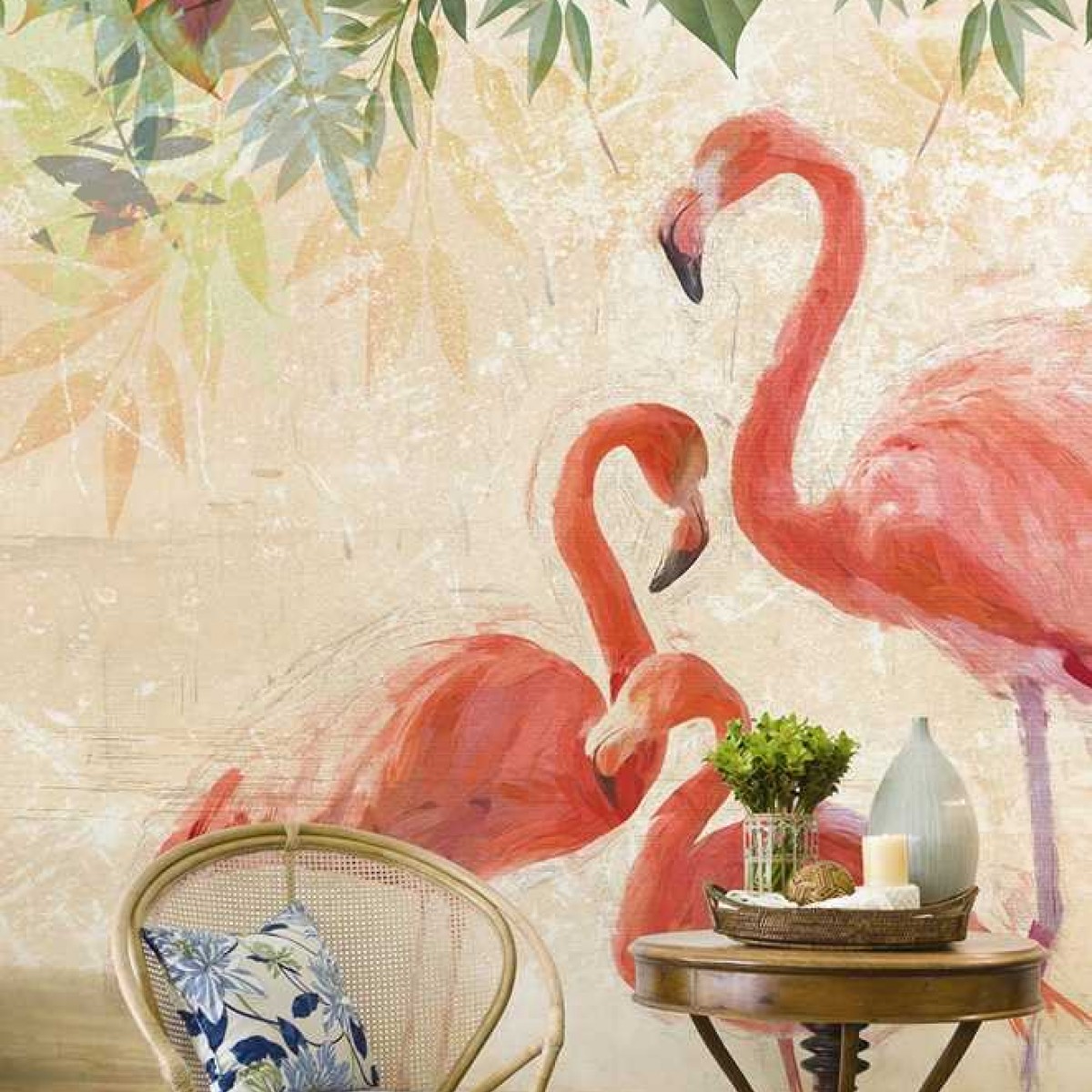 Fototapet Flamingos party, personalizat, WallPepper,  