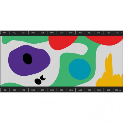 Wallpaper TR1.03.3.FF cu design geometric abstract, culori vibrante, negru și gri