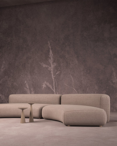 Tapet modern cu accente botanice subtile, perfect pentru livingul dumneavoastră.