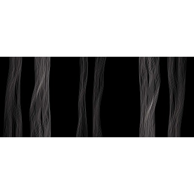 Tapet cu design modern si minimalist, cu linii subtiri argintii pe fundal negru.