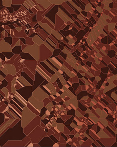 Tapet cu un design abstract, cu forme geometrice ăn nuanăe de maro şi roşiu.