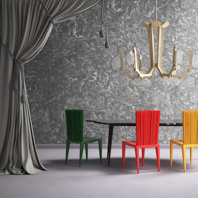 Tapet modern cu model abstract gri pe fond alb. Textura unică creează o atmosferă sofisticată și rafinată.