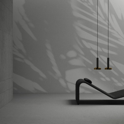 Fototapet cu design minimalist cu umbre delicate ale frunzelor de palmier