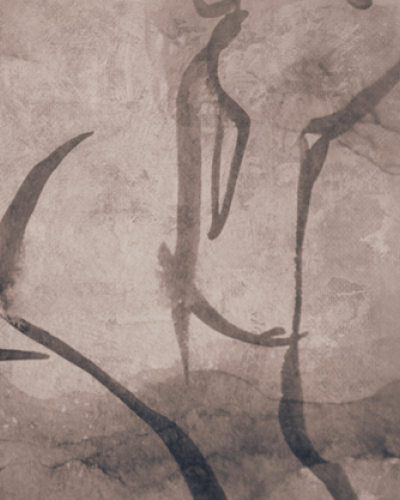 Tapet modern cu design abstract in nuante neutre, perfect pentru un living minimalist