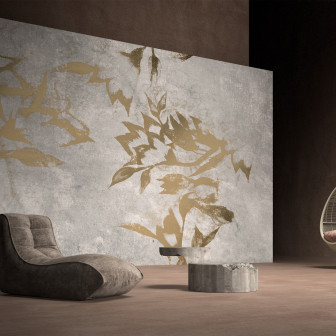 Tapet modern cu accente de aur, design Romantic Traces
