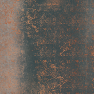 Tapet cu aspect industrial, cu o nuanță de bronz maroniu, textura metalului oxidat
