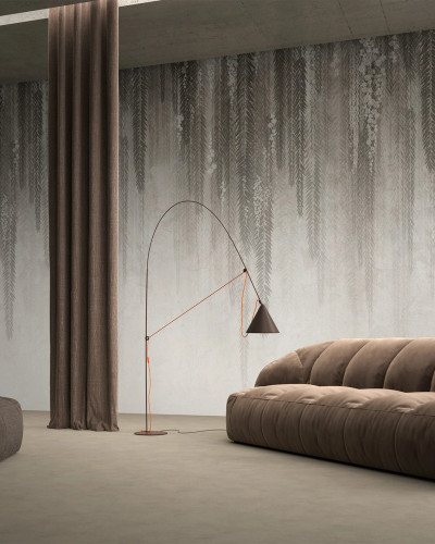 Tapet modern cu design abstract, cu o textură delicată și culori neutre, ideal pentru a crea o atmosferă relaxantă și sofisticată.