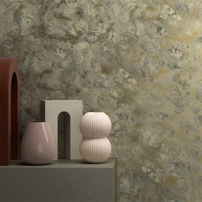 Tapet Chic Veneers CV1.01, Stannic Gold - YO2, cu textură ce imită aspectul natural al pietrei.