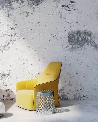 Tapet cu design industrial, Concrete Surfaces CS1.02, Iron Silver - YO2 design