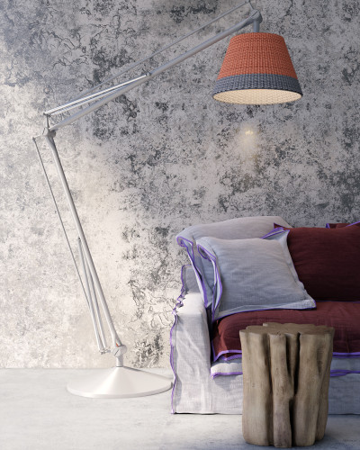 Tapet cu aspect de beton brut, Concrete Surfaces CS1.08, Iron Silver - YO2 design