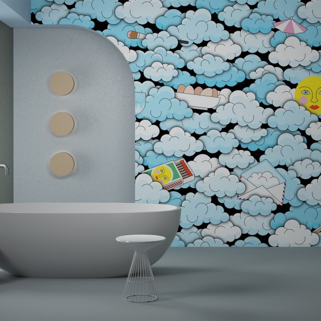 Tapet cu nori de diverse culori, design modern, tapet  Elements / Air EL1.01.1 - YO2