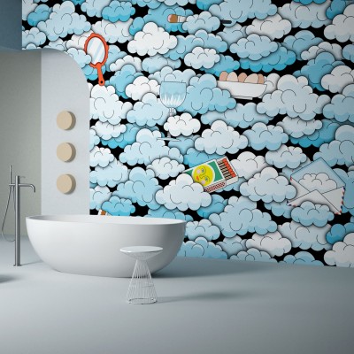 Tapet cu nori de diverse culori, design modern, tapet  Elements / Air EL1.01.1 - YO2