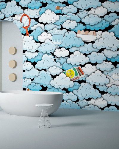 Tapet cu nori de diverse culori, design modern, tapet  Elements / Air EL1.01.1 - YO2