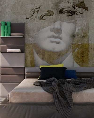 Tapet modern cu design geometric și elemente de artă clasică. Torso Figures TF1.03.1 - YO2 design