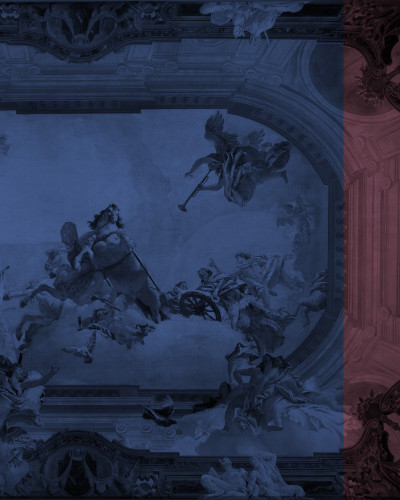 Wallpaper cu imagine de tavan cu decoratiuni si ingeri - Touch the sky TT1.01.3 - YO2 design