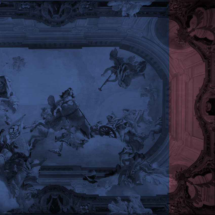 Wallpaper cu imagine de tavan cu decoratiuni si ingeri - Touch the sky TT1.01.3 - YO2 design