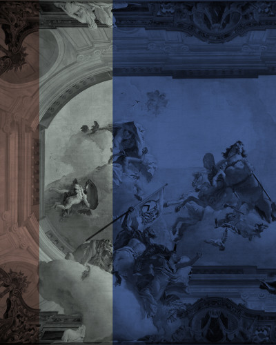 Wallpaper cu imagine de tavan cu decoratiuni si ingeri - Touch the sky TT1.01.3 - YO2 design