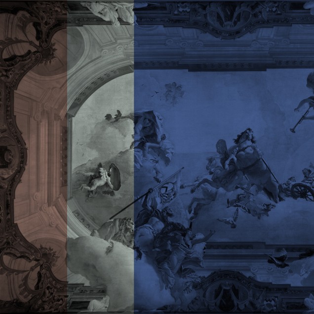 Wallpaper cu imagine de tavan cu decoratiuni si ingeri - Touch the sky TT1.01.3 - YO2 design