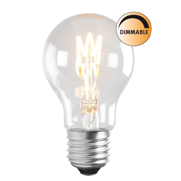 Bec LED filament  dimabil L203, E27, 6cm, lumină caldă