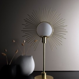 Lampă birou/noptieră Soleil, din metal de culoarea alamei, Globen