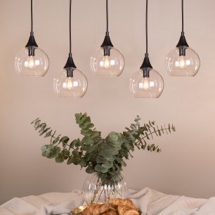 Lămpi suspendate Globen GLO-6739. Culoare: Alb, Transparent, Multicolor; Material: Sticlă