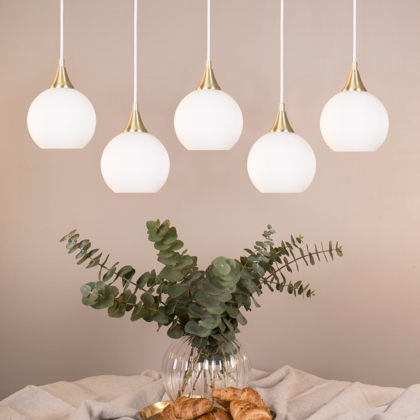 Lămpi suspendate Globen GLO-6739. Culoare: Alb, Transparent, Multicolor; Material: Sticlă