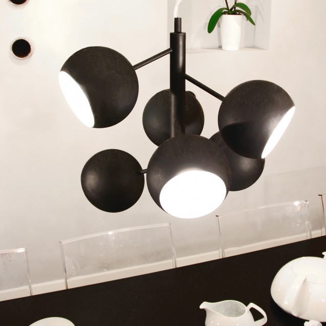 Lămpi suspendate Globen GLO-4736. Culoare: Alb, Negru; Material: Metal