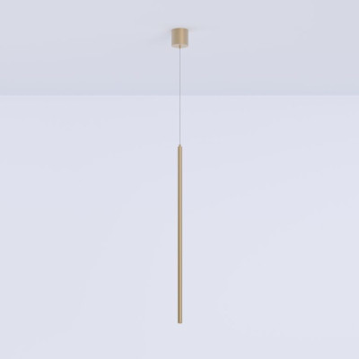 Lampă suspendată aurie cu design minimalist