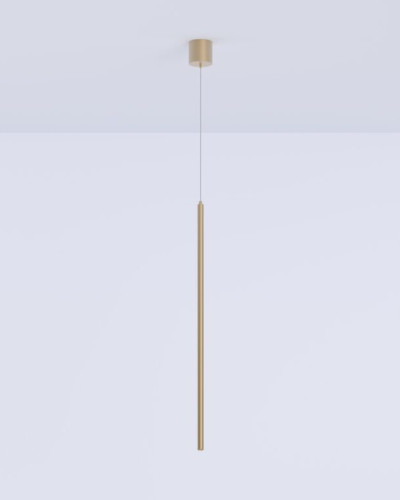 Lampă suspendată aurie cu design minimalist