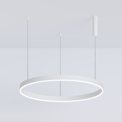 Lampă suspendată albă, design circular