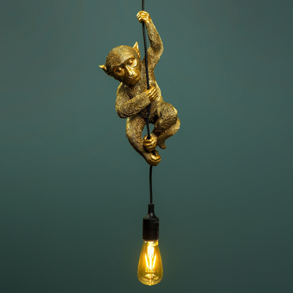 Lampă suspendată, Maimuță aurie, Chip, 38.5 x 13 x 14.5 cm