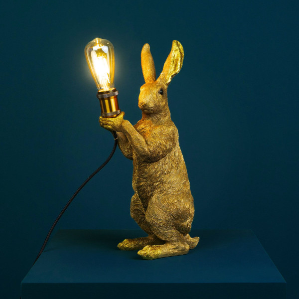 Lampă de masă, Iepuraș auriu, Meister Lampe, 21.5 x 15.5 x 48 cm