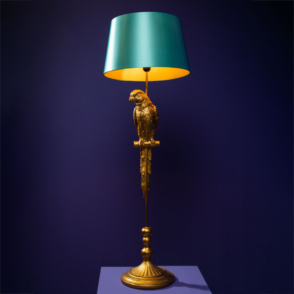 Lampadar Papagal auriu, Tammy, 40 x 40 x 121 cm