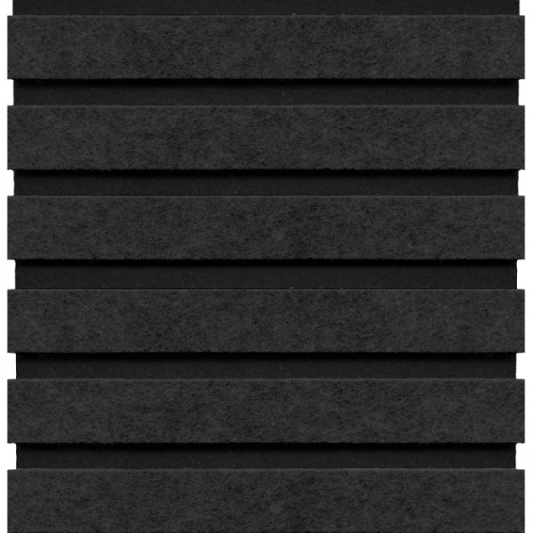 Riflaj decorativ fonoabsorbant din fetru, Basalt, 240x60 cm