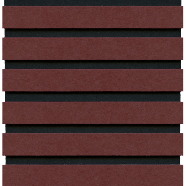 Riflaj decorativ fonoabsorbant din fetru, Red Coral, 240x60 cm