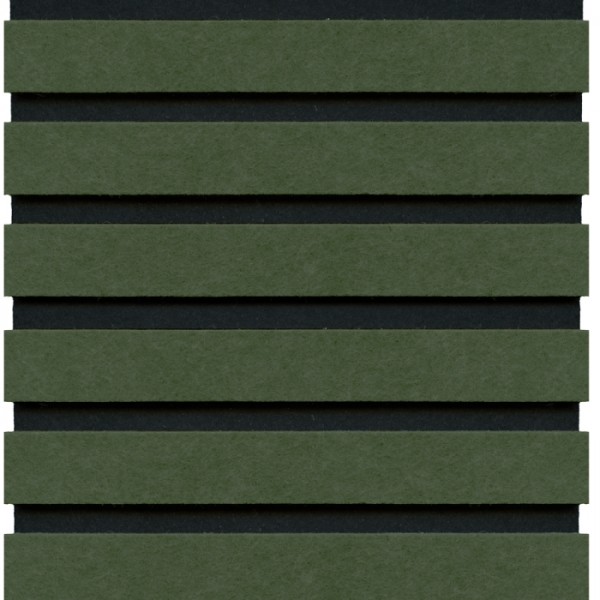 Riflaj decorativ fonoabsorbant din fetru, Green, 240x60 cm