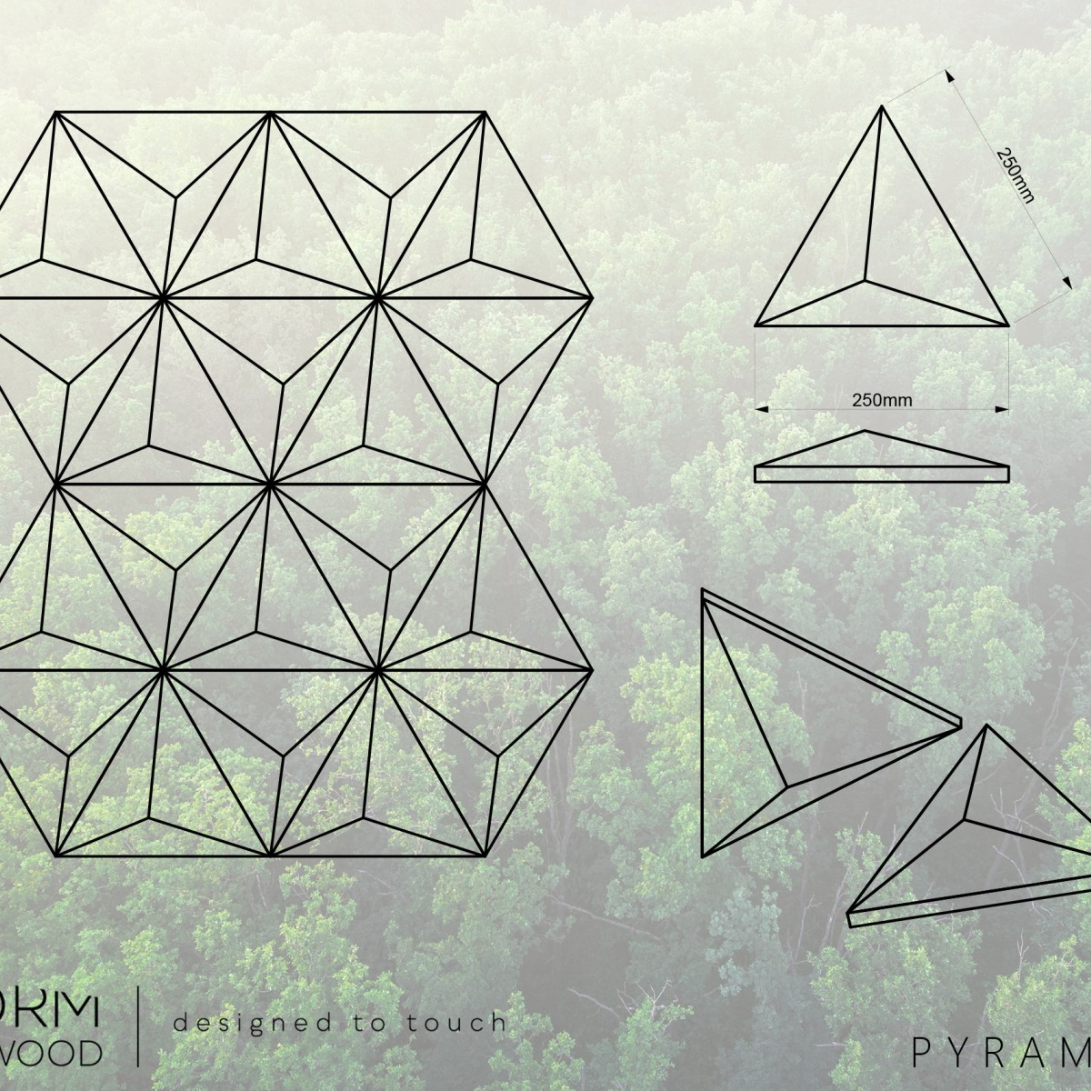 Panouri decorative din lemn FORM AT WOOD FRM-E01, material: