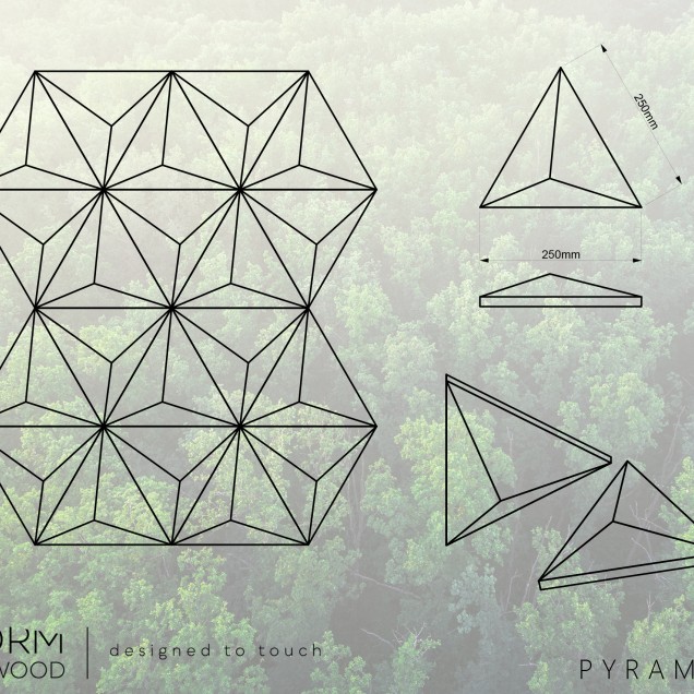 Panouri decorative din lemn FORM AT WOOD FRM-E01, material: