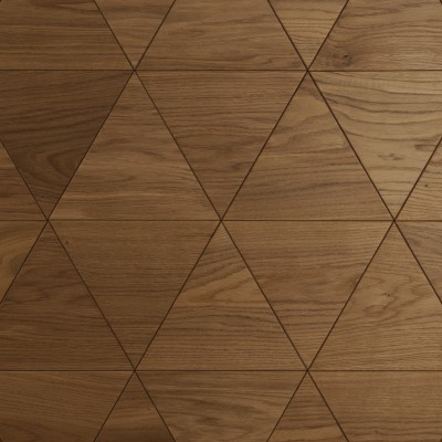 Panouri decorative 3D din lemn de stejar Triangle Flat, Panouri decorative din lemn 