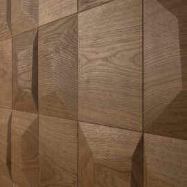Panouri decorative 3D din lemn de stejar Square Flat