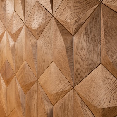 Panouri decorative 3D din lemn de stejar Caro Minus, Panouri decorative din lemn 