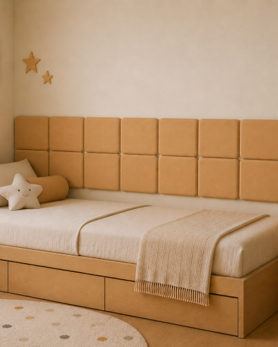 Panou tapițat Cvadrat, bej, Simply Wall Panels
